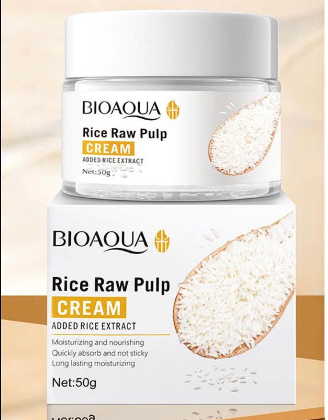 CREMA FACIAL DE ARROZ BIOAQUA